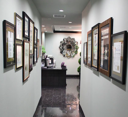 Comfortable reception and hallway at Molina Endodontics